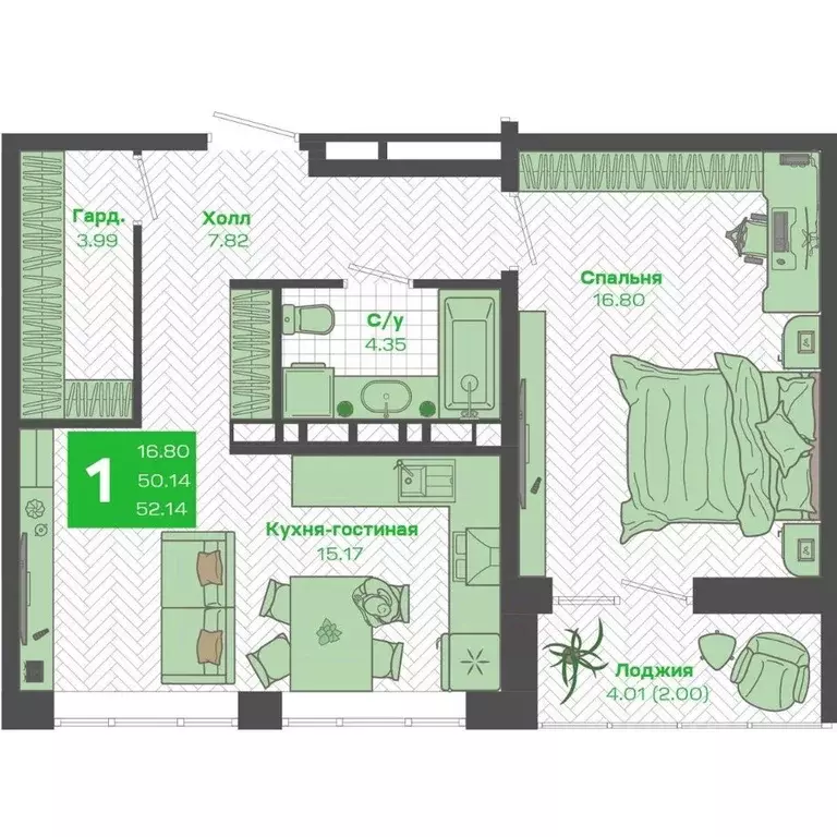 1-к кв. Приморский край, Владивосток Зеленый Бульвар 2 жилой комплекс ... - Фото 1