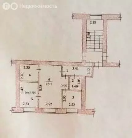 2-комнатная квартира: Абакан, улица Герцена, 23 (43.1 м) - Фото 1