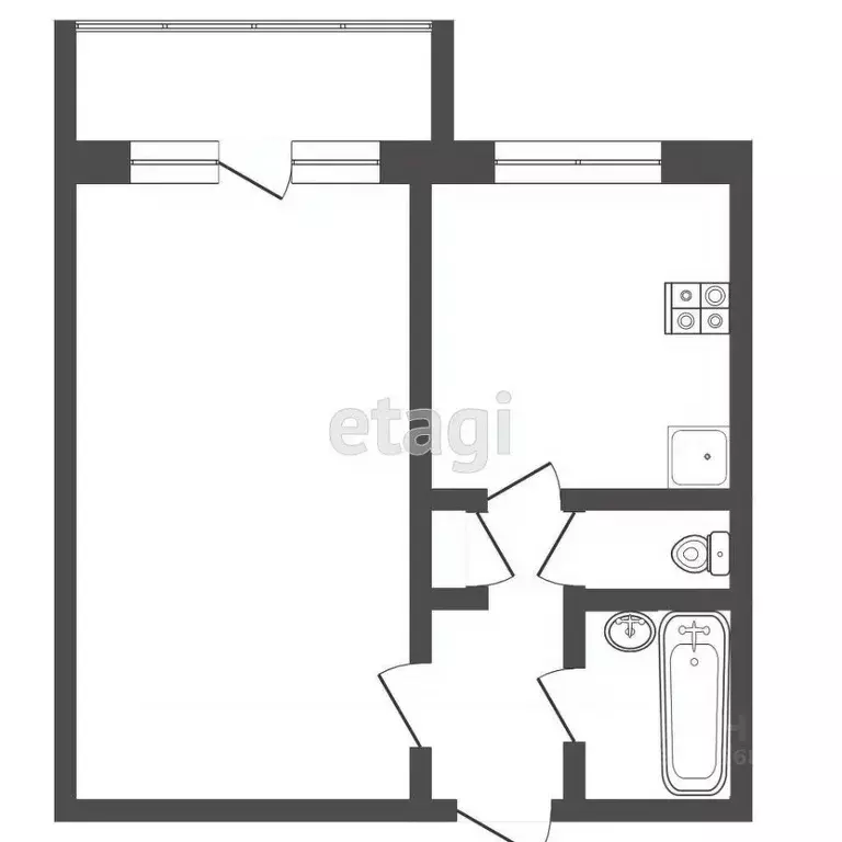 1-к кв. Тверская область, Тверь Октябрьский просп., 95к5 (35.0 м) - Фото 2