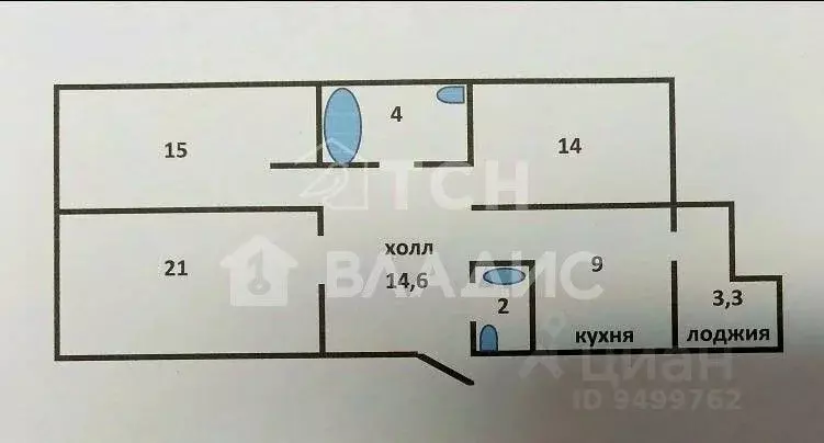 3-к кв. Московская область, Мытищи Троицкая ул., 11 (79.6 м) - Фото 2