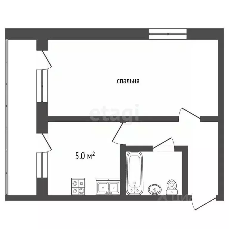 1-к кв. Крым, Ялта ул. Сеченова, 17 (30.3 м) - Фото 0