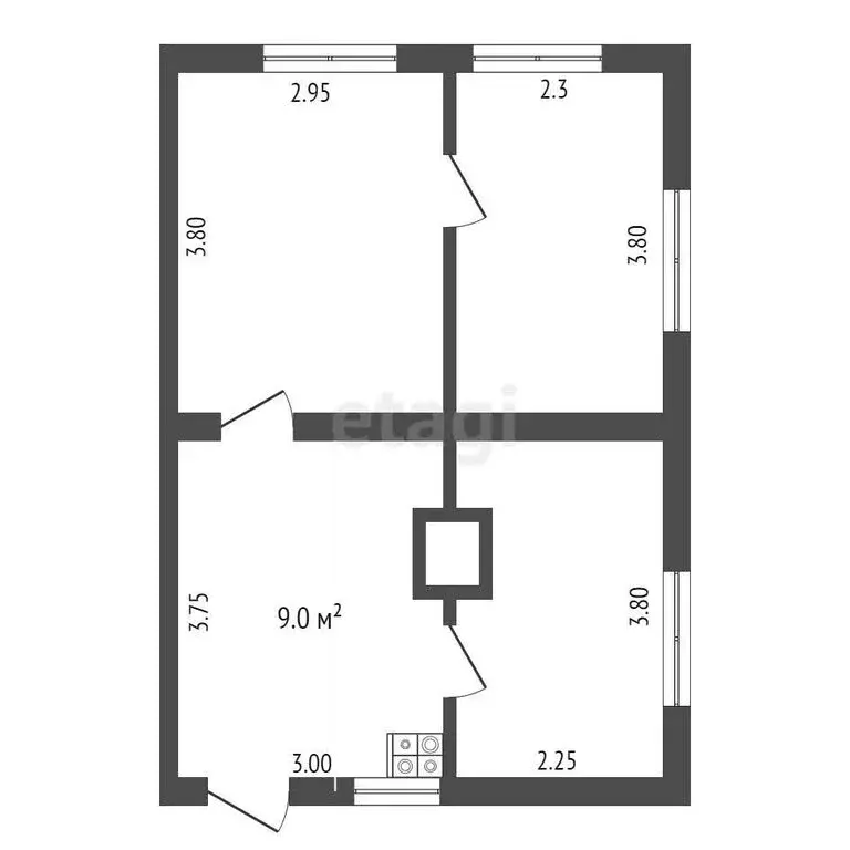 2-комнатная квартира: Ялуторовск, улица Шаурова, 19 (42 м) - Фото 1