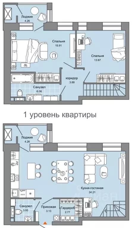 3-к кв. Ульяновская область, Ульяновск Новый Город мкр, 7-й кв-л, ... - Фото 0