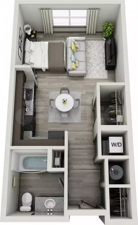 Квартира-студия, 30 м, 1/4 эт. - Фото 0