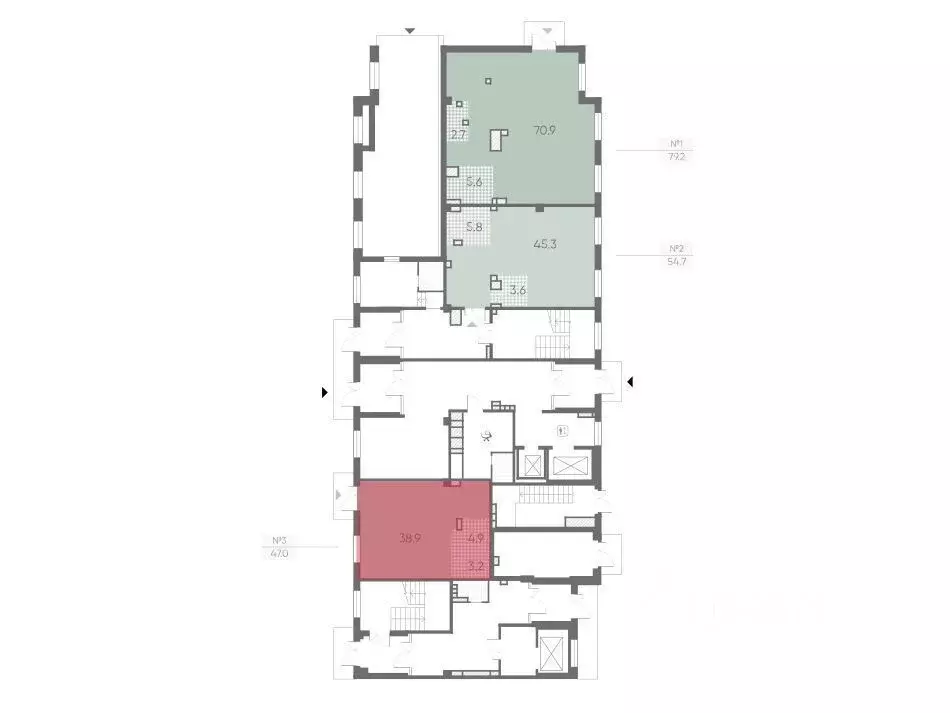 Офис в Санкт-Петербург Партизанская ул., 5 (47 м) - Фото 2
