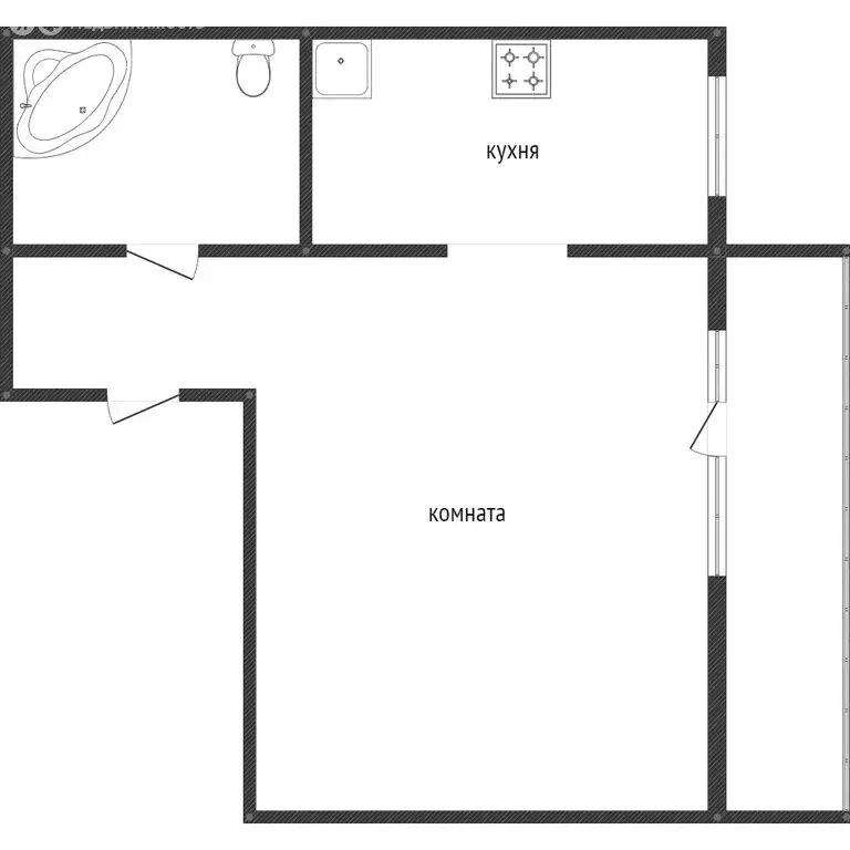 Квартира-студия: Миасс, улица Колесова, 1 (26 м) - Фото 1