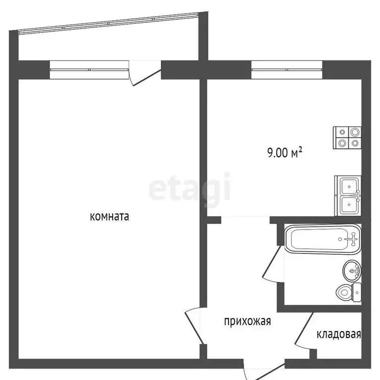 1-комнатная квартира: Муром, улица Чкалова, 20 (37.4 м) - Фото 0