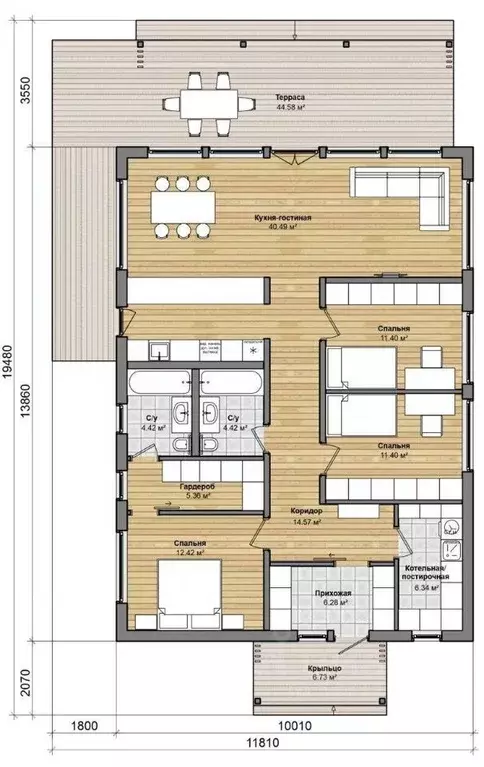 Дом в Ленинградская область, Всеволожский район, Щегловское с/пос, ... - Фото 2