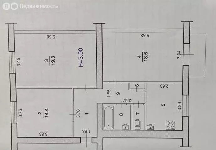 3-комнатная квартира: Волжский, улица Пушкина, 27 (75.9 м) - Фото 1