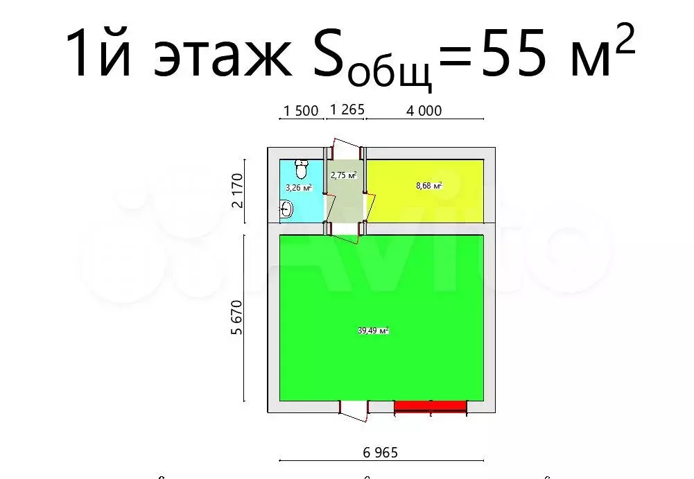 Магазин, 24 часа, свой с/у, отд вход, 55 м - Фото 1