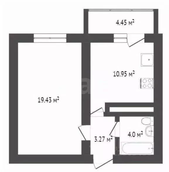 1-к кв. Воронежская область, Воронеж Московский просп., 211 (37.3 м) - Фото 2