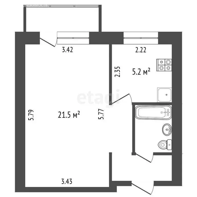 1-комнатная квартира: Москва, улица Обручева, 19к1 (32 м) - Фото 0