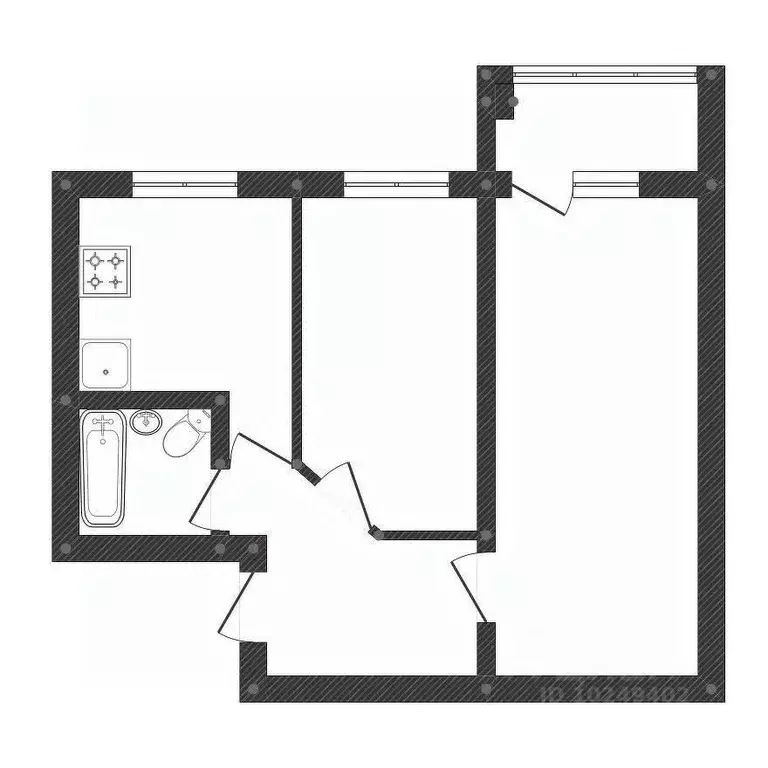 2-к кв. Башкортостан, Уфимский район, с. Булгаково ул. Дуговая, 6/1 ... - Фото 2