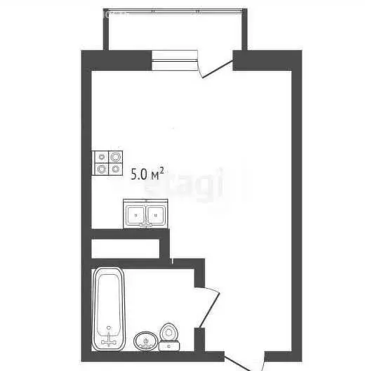 Квартира-студия: Ижевск, улица А.Н. Сабурова, 25 (13 м) - Фото 0