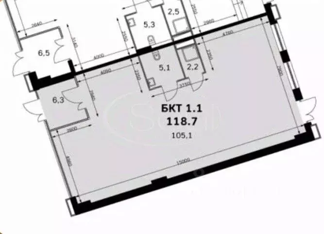 Торговая площадь в Москва Сидней Сити жилой комплекс, к6/3 (119 м) - Фото 2