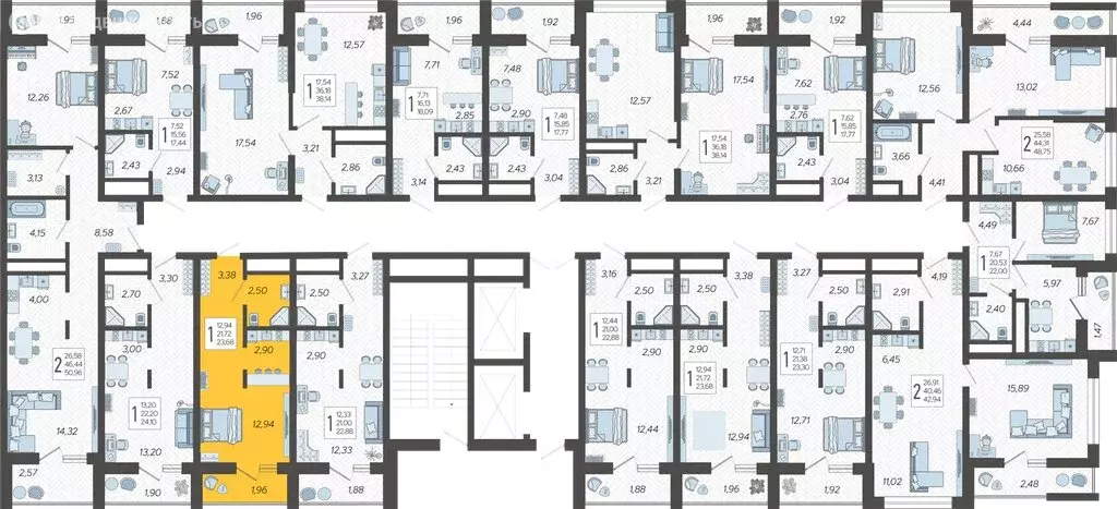 Квартира-студия: Сочи, микрорайон Бытха, Ясногорская улица, 16/2к4 ... - Фото 2