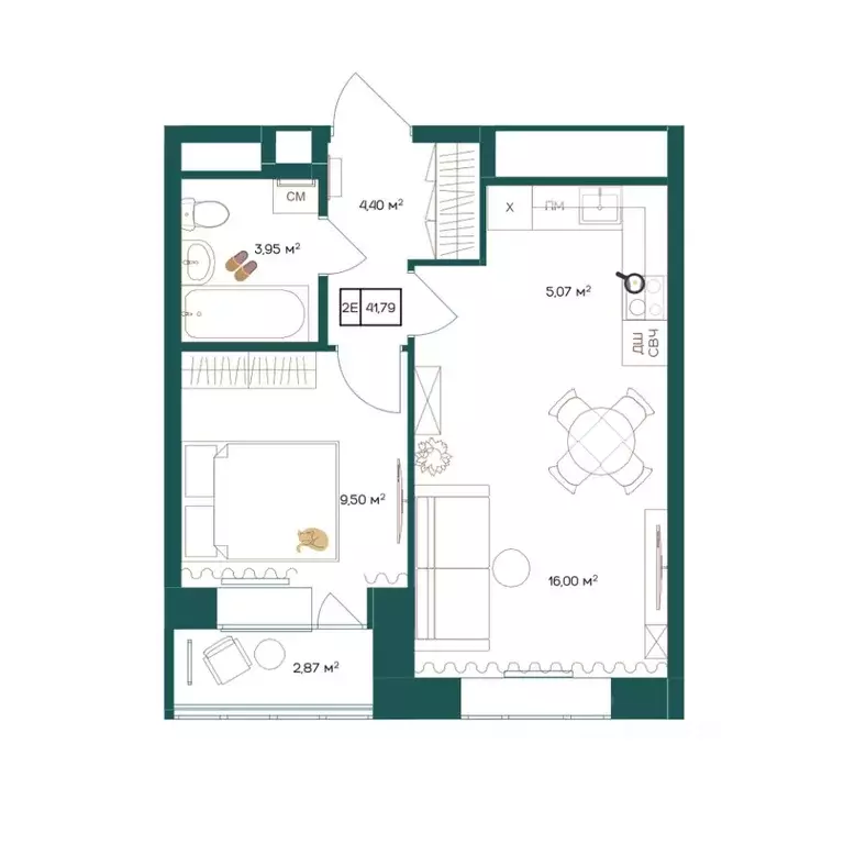 2-к кв. Удмуртия, Глазов  (41.79 м) - Фото 1