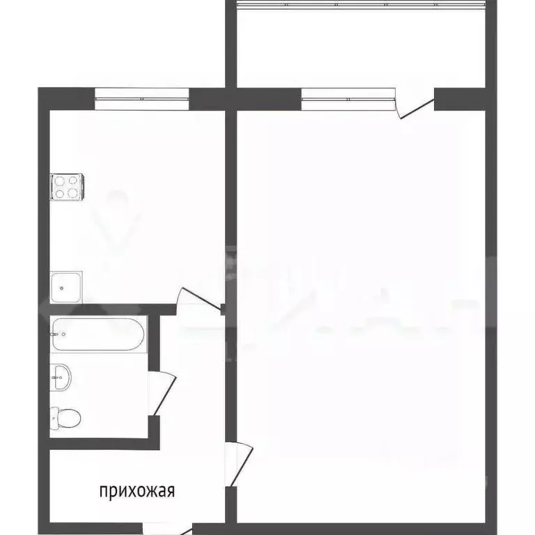Студия Новосибирская область, Бердск Боровая ул., 96 (25.0 м) - Фото 1