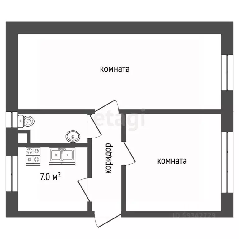 2-к кв. Архангельская область, Архангельск пос. 23-го Лесозавода, ул. ... - Фото 2
