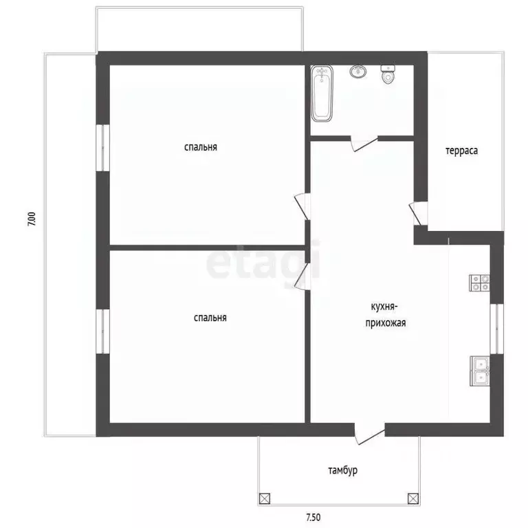 Дом в Тюменская область, Нижнетавдинский муниципальный округ, ... - Фото 2