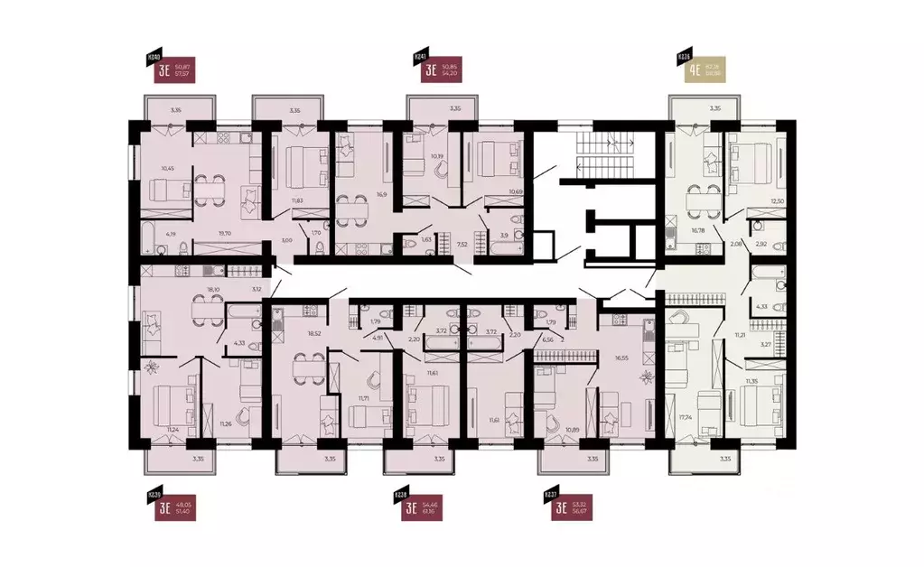 3-к кв. Пензенская область, Пенза ул. Тепличная, 55 (57.57 м) - Фото 2