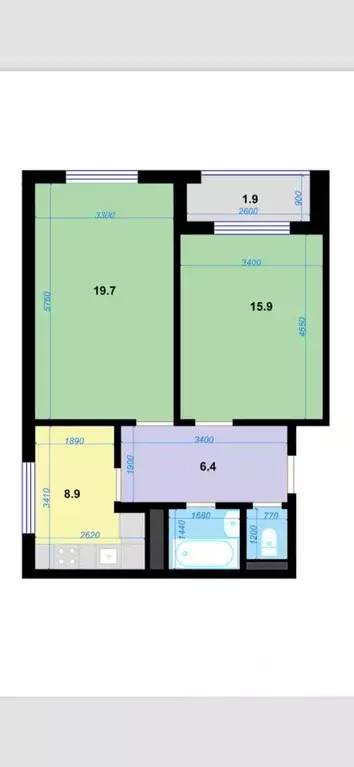 2-к кв. Санкт-Петербург 5-й Предпортовый проезд, 8К4 (53.8 м) - Фото 0