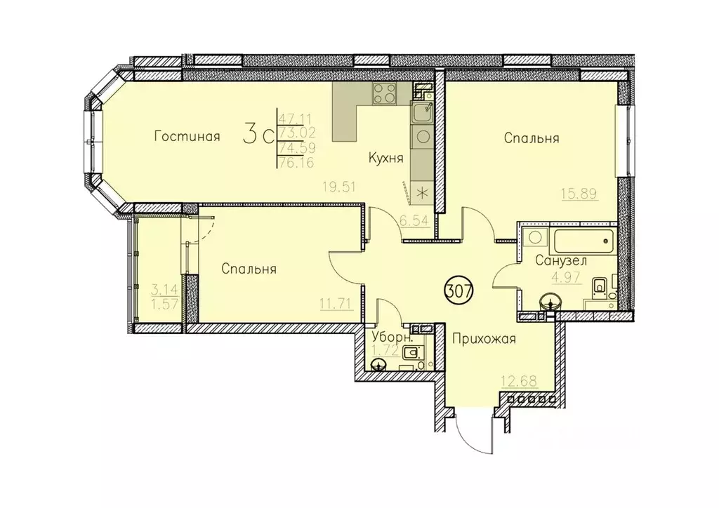 Свободной планировки кв. Саратовская область, Энгельс Петровская ул., ... - Фото 1