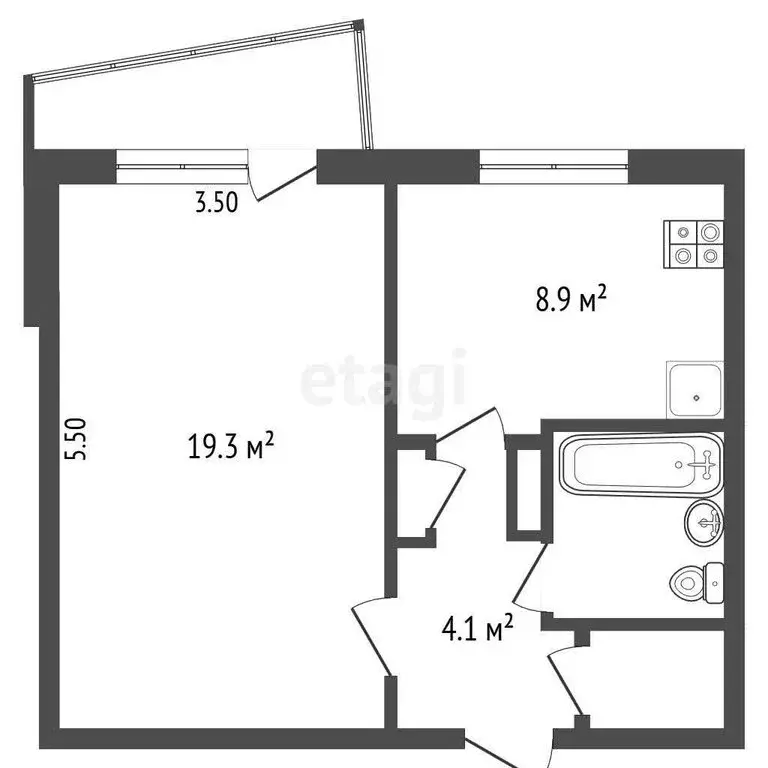 1-комнатная квартира: Ярославль, улица Космонавтов, 9 (37.5 м) - Фото 1
