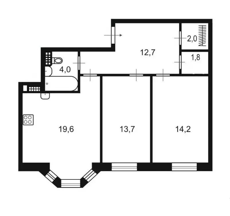 Продаётся 2-к квартира, 68 м - Фото 1