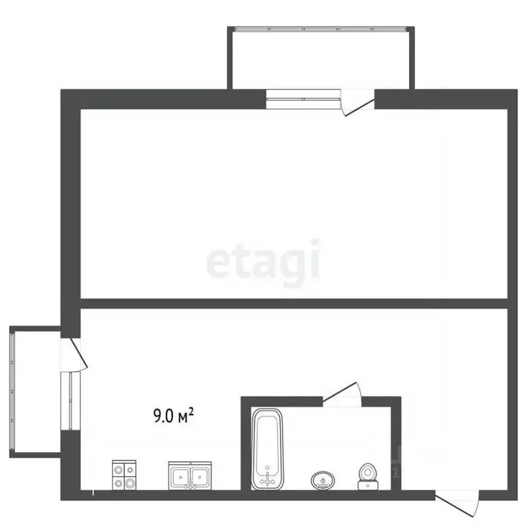 1-к кв. Крым, Феодосия ул. Дружбы, 42Г (37.6 м) - Фото 2