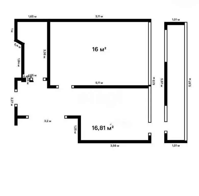 1-комнатная квартира: Омск, улица 1-ой Красной Звезды, 79 (42 м) - Фото 1