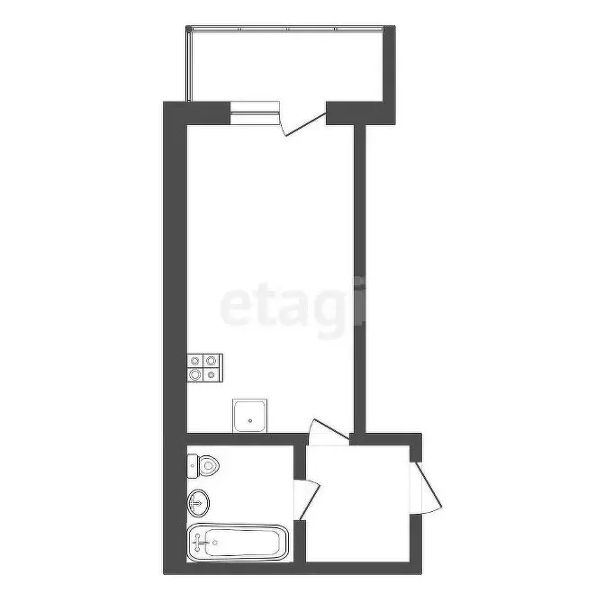 Квартира-студия: Тула, Самоварная улица, 10 (28.6 м) - Фото 0