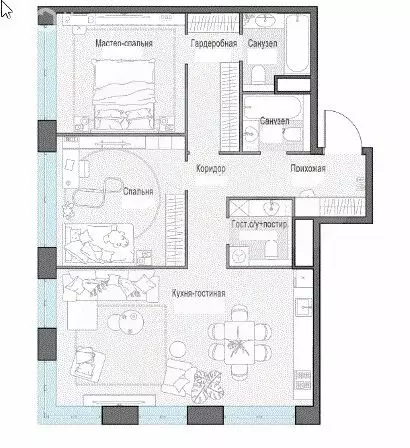 3-комнатная квартира: Москва, проспект Генерала Дорохова, 39к1 (92 м) - Фото 2