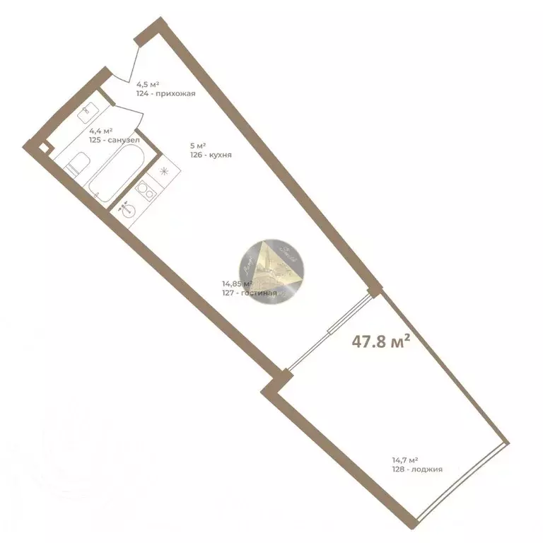 Студия Крым, Феодосия муниципальный округ, Коктебель пгт ул. ... - Фото 2