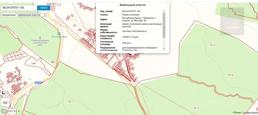 Участок в Крым, Феодосия городской округ, с. Южное ул. Яны-Даг, 71 ... - Фото 1