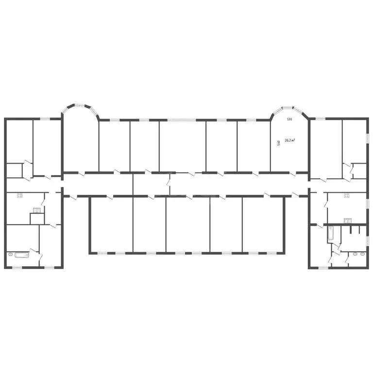1к в 4-комнатной квартире (26.2 м) - Фото 1