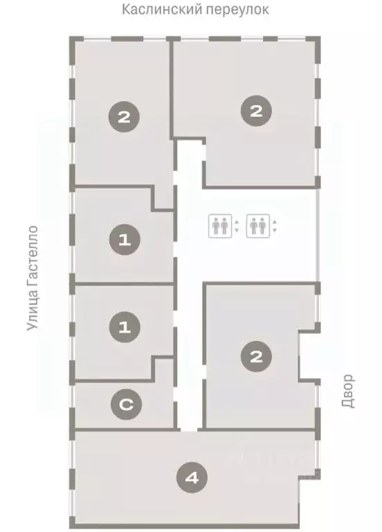 2-к кв. Свердловская область, Екатеринбург ул. Гастелло, 12 (70.16 м) - Фото 2