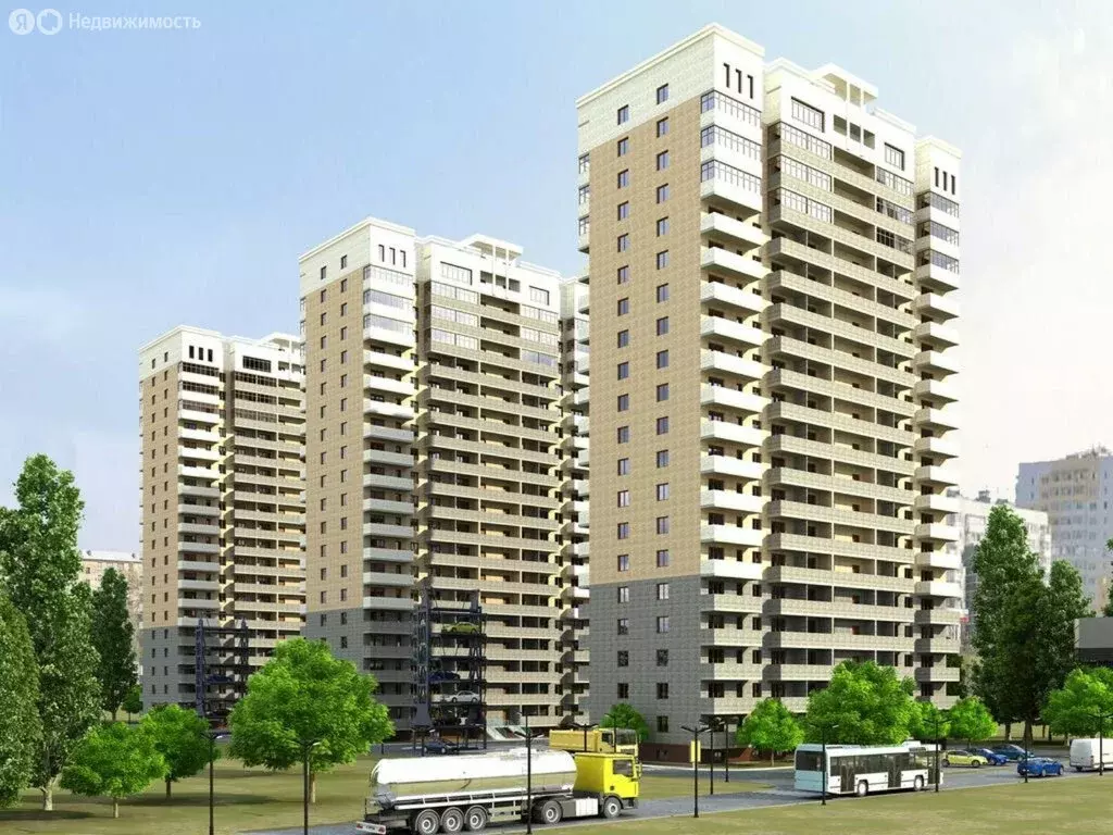 3-комнатная квартира: Краснодар, улица Евгении Жигуленко, 7к2 (66 м) - Фото 1