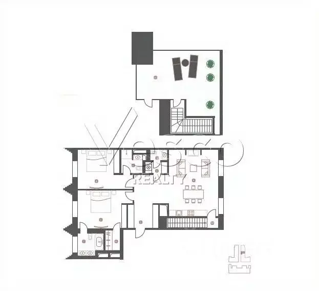 3-к кв. Москва ул. Большая Дмитровка, 9С1 (121.0 м) - Фото 1