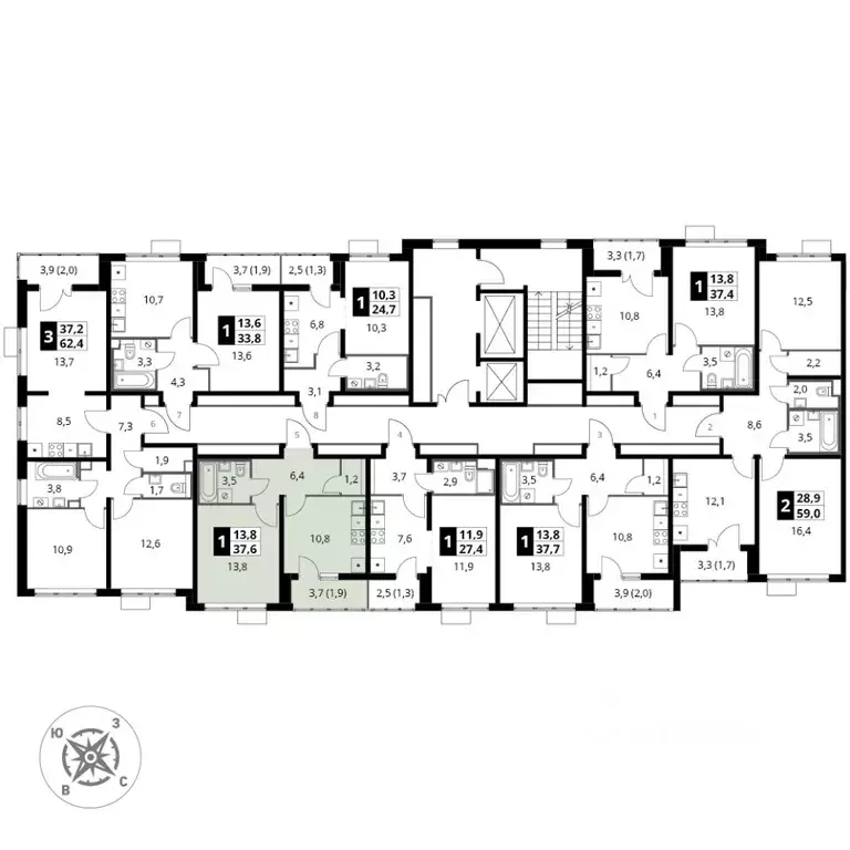 1-к кв. Московская область, Ленинский городской округ, пос. Битца ... - Фото 2