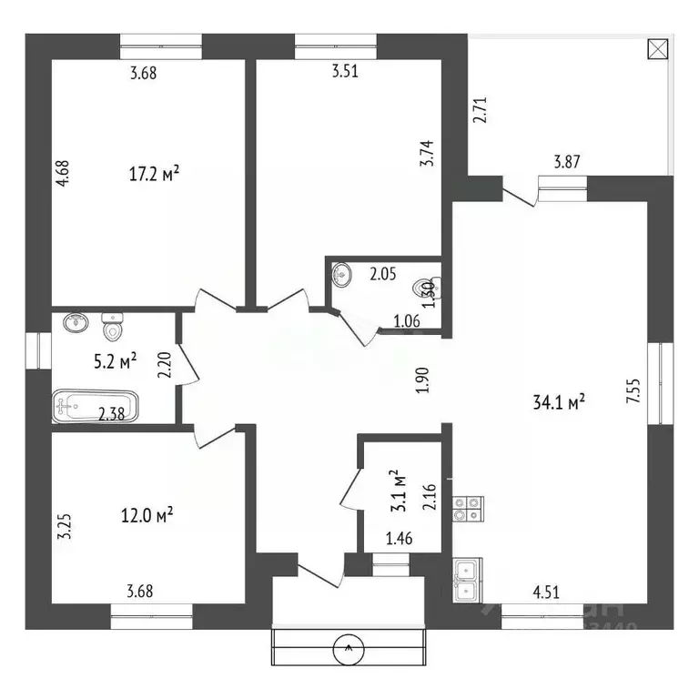 Дом в Тюменская область, Тюменский муниципальный округ, д. Падерина ... - Фото 2