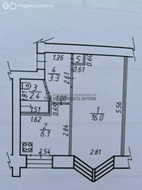 1-комнатная квартира: Петрозаводск, набережная Ла-Рошель, 13 (30 м) - Фото 2