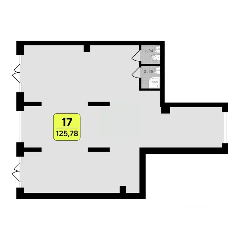 Офис в Тюменская область, Тюмень ул. Ивана Чистякова, 5 (126 м) - Фото 1