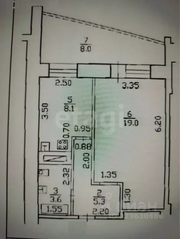 1-к кв. Башкортостан, Уфа ул. Заки Валиди, 66 (40.0 м) - Фото 1
