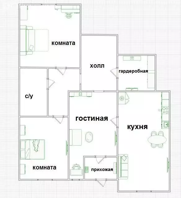 2-комнатная квартира: посёлок городского типа Октябрьский, улица 60 ... - Фото 2