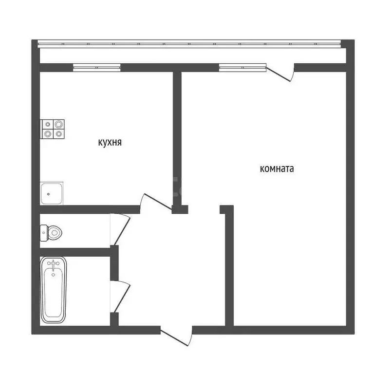 1-комнатная квартира: Усть-Катав, 2-й микрорайон, 12 (32.8 м) - Фото 0