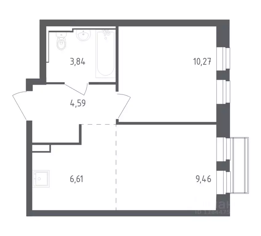 1-к кв. Московская область, Одинцовский городской округ, с. Лайково, ... - Фото 1