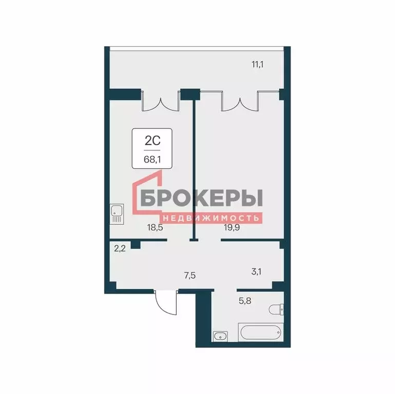 1-комнатная квартира: Алупка, ш. Севастопольское (68.1 м) - Фото 1