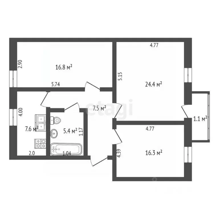 3-к кв. Крым, Феодосия ул. Геологическая, 4 (78.6 м) - Фото 1