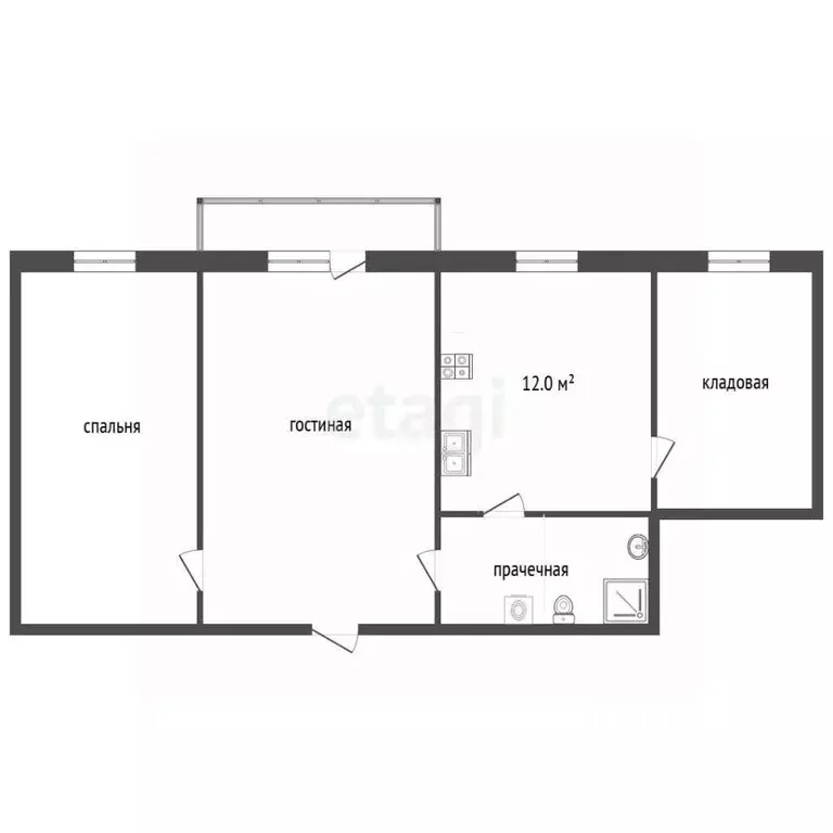 2-к кв. Владимирская область, Муром Южная ул., 8 (56.6 м) - Фото 1
